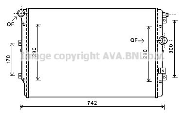 AVA QUALITY COOLING Радиатор, охлаждение двигателя VW2362